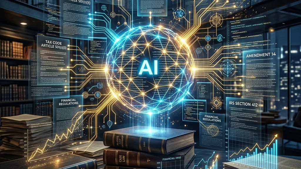AI algorithms analyzing complex legal documents and uncovering tax loopholes