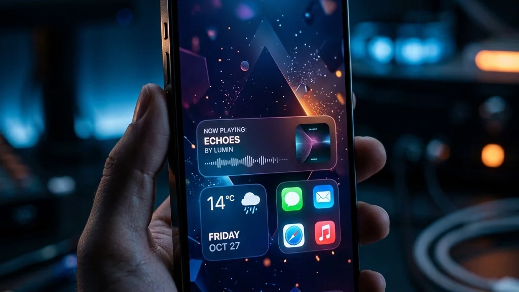 Close up of the new, smaller Dynamic Island on the iPhone 18 Pro