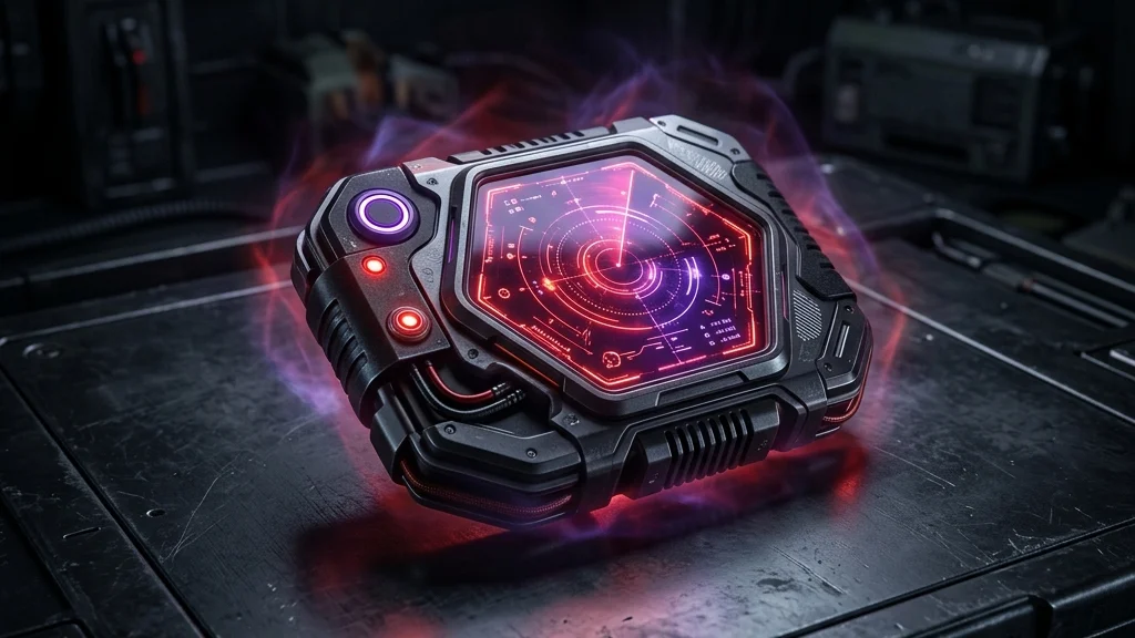 Glowing Super Rocket Radar emitting red and purple aura