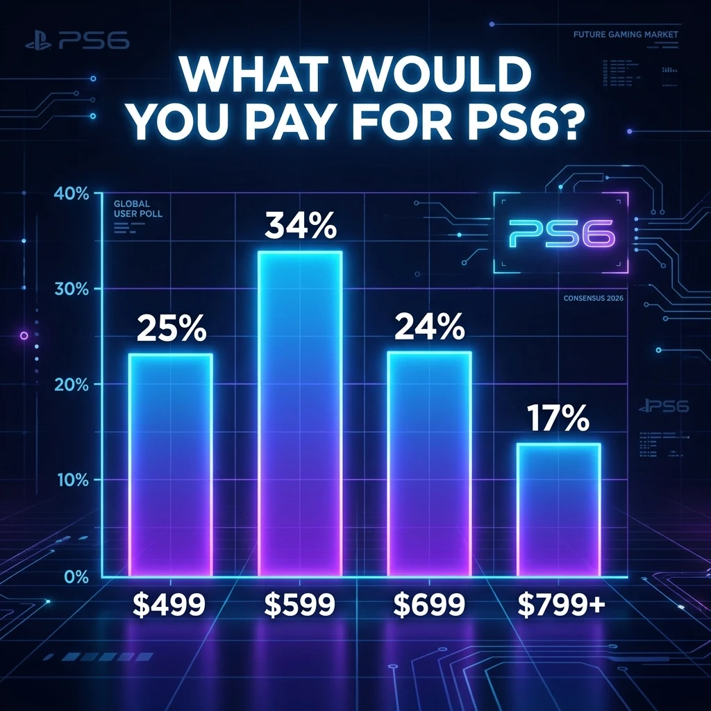 PS6 Price Poll Chart — Digital Foundry Results Breakdown infographic
